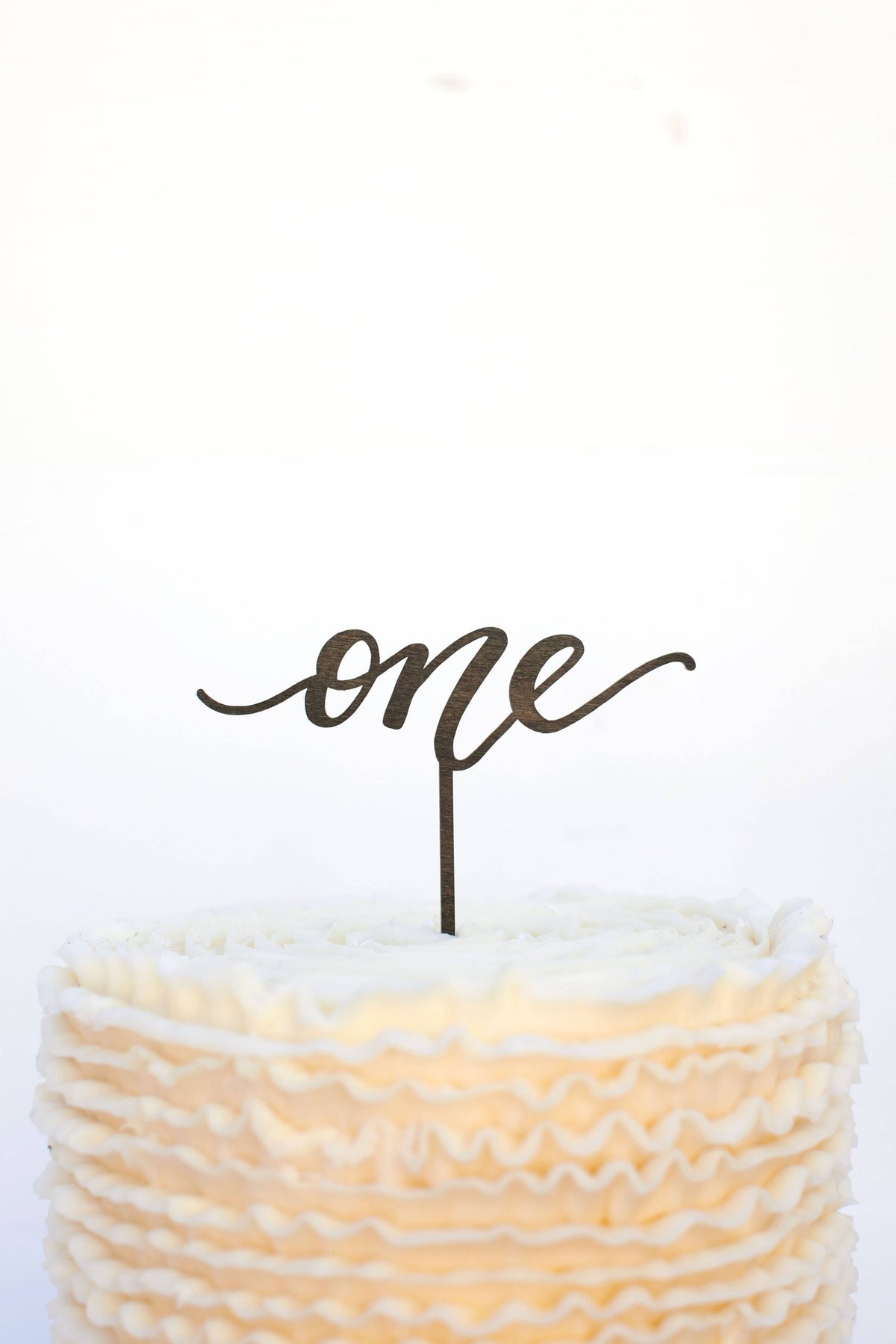 One Cake Topper - Gold