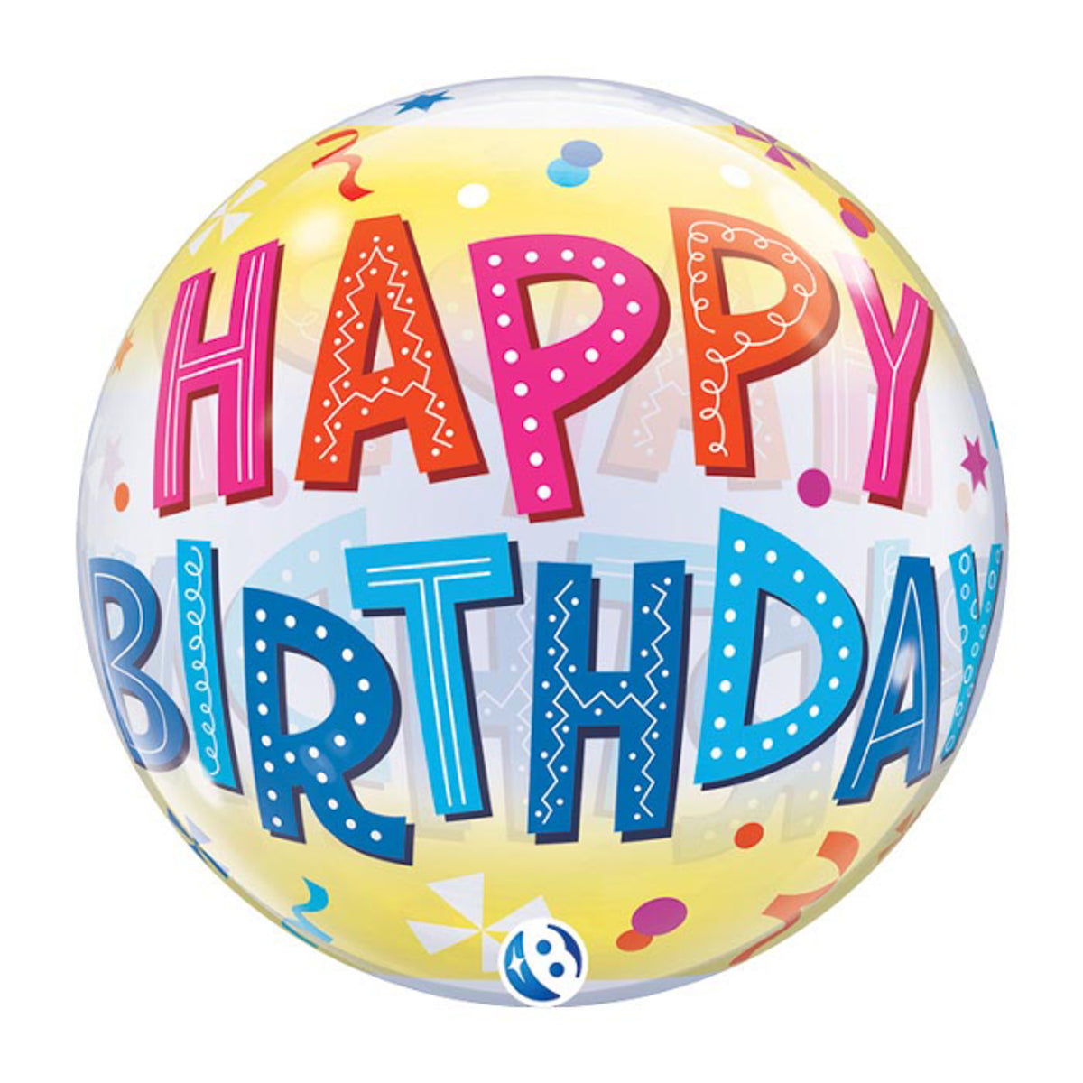 Happy Birthday Bubble – Bright Letters (22")