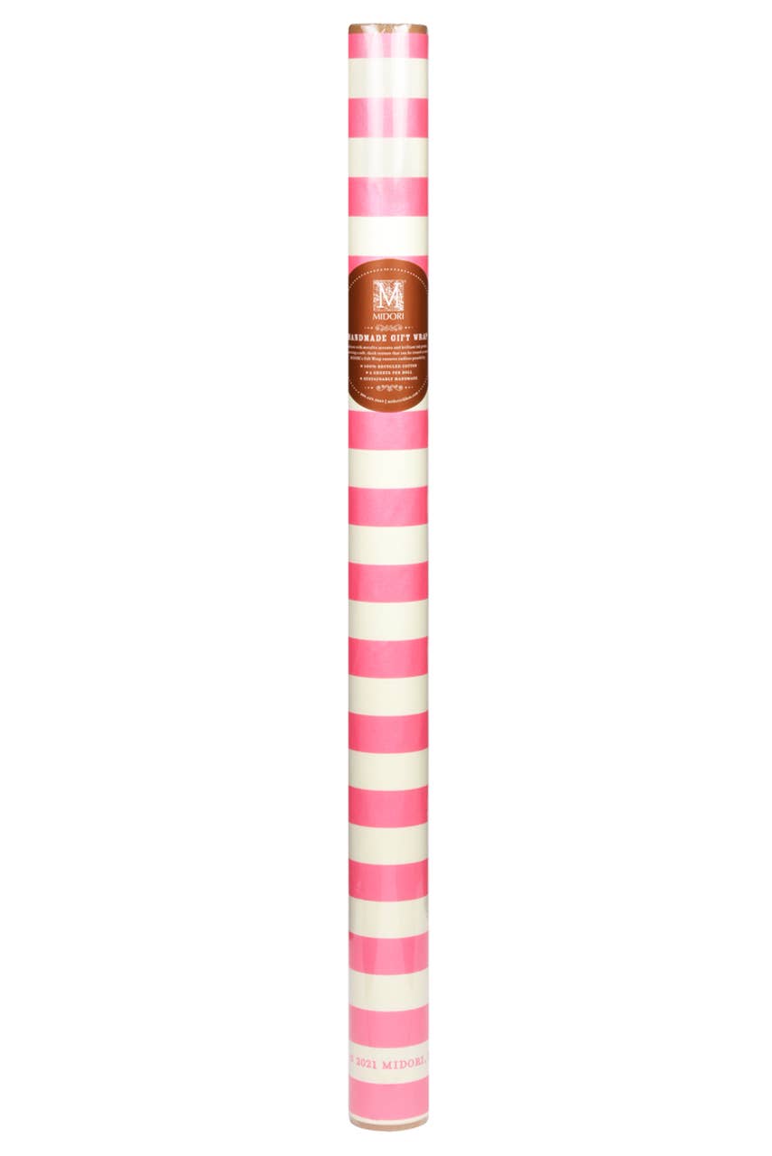 Cream & Pink Stripe Wrapping Paper