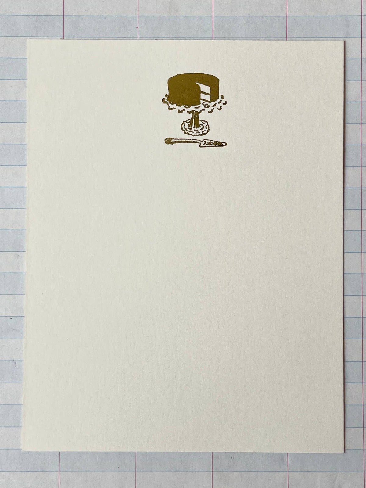 Cake Foil Pressed Stationery