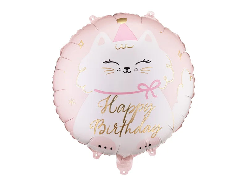 Happy Birthday Kitty Balloon (13.8")