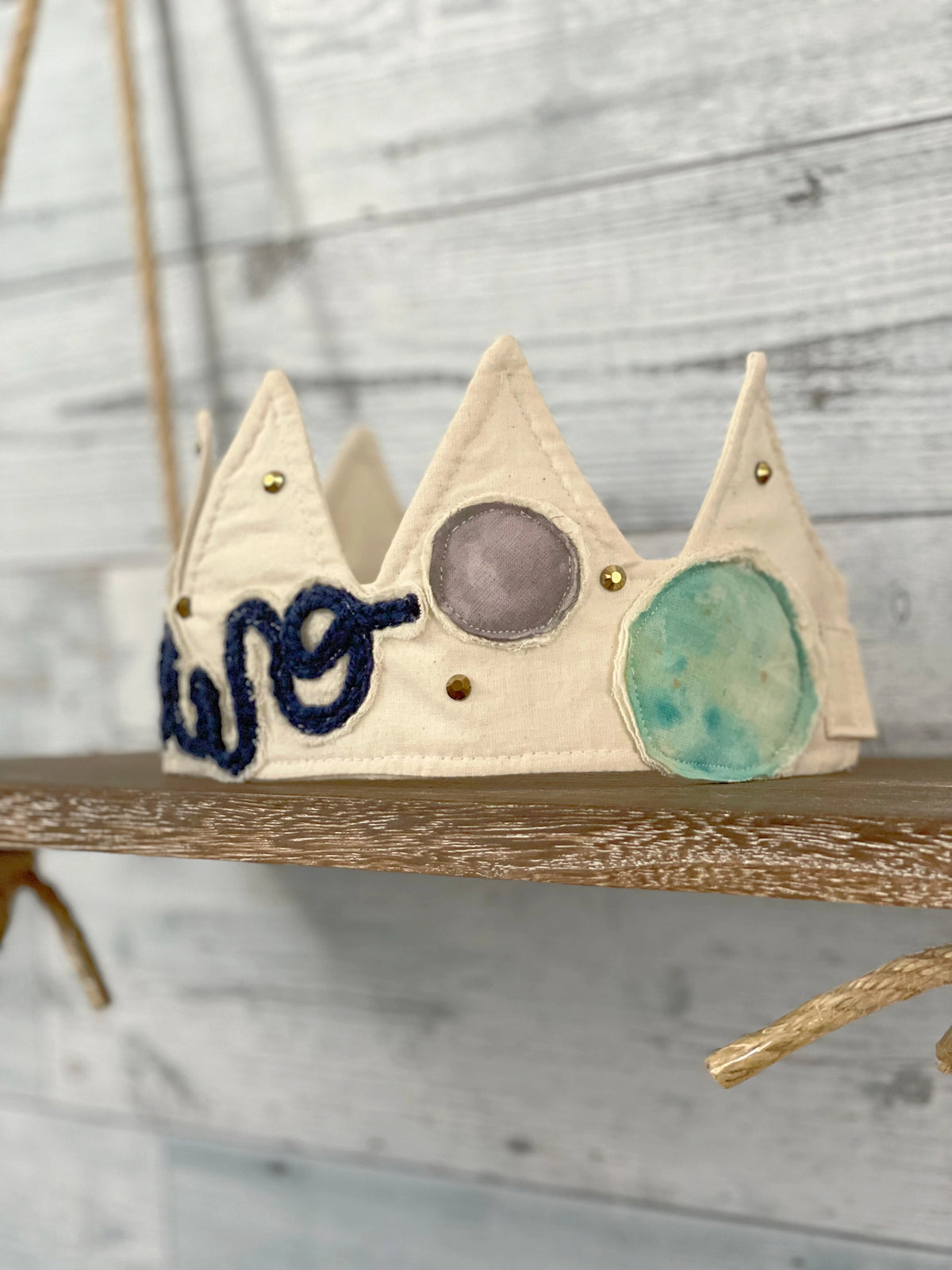 Handmade ‘Two’ Birthday Planets Crown