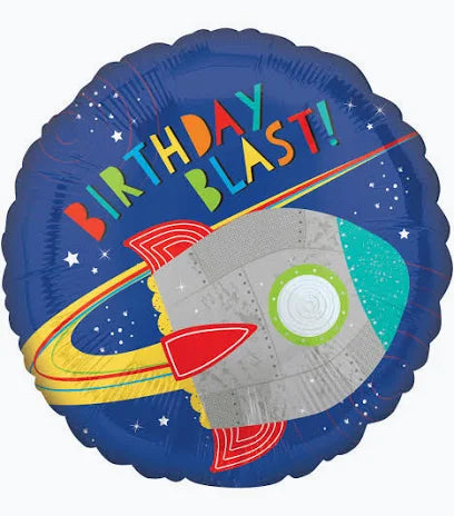 Happy Birthday Rocket Ship Balloon