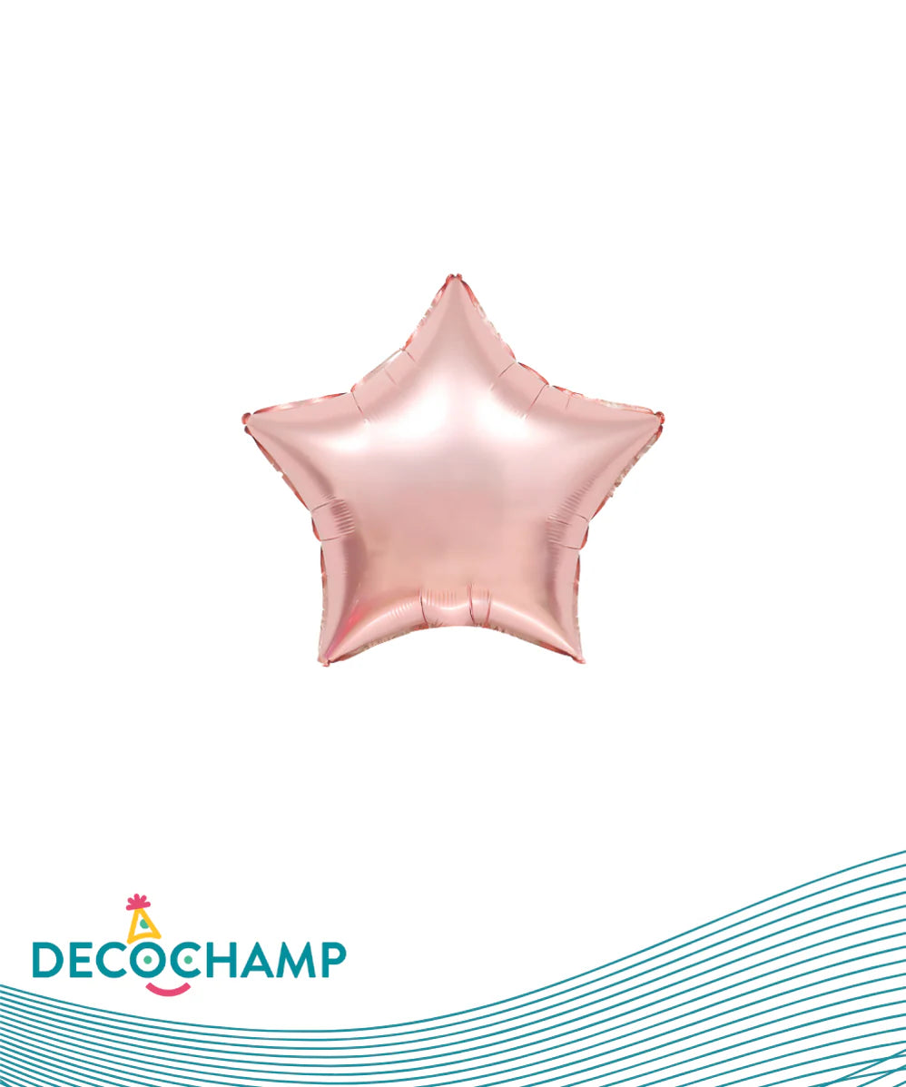 Deco Star Balloon, rose gold 18"