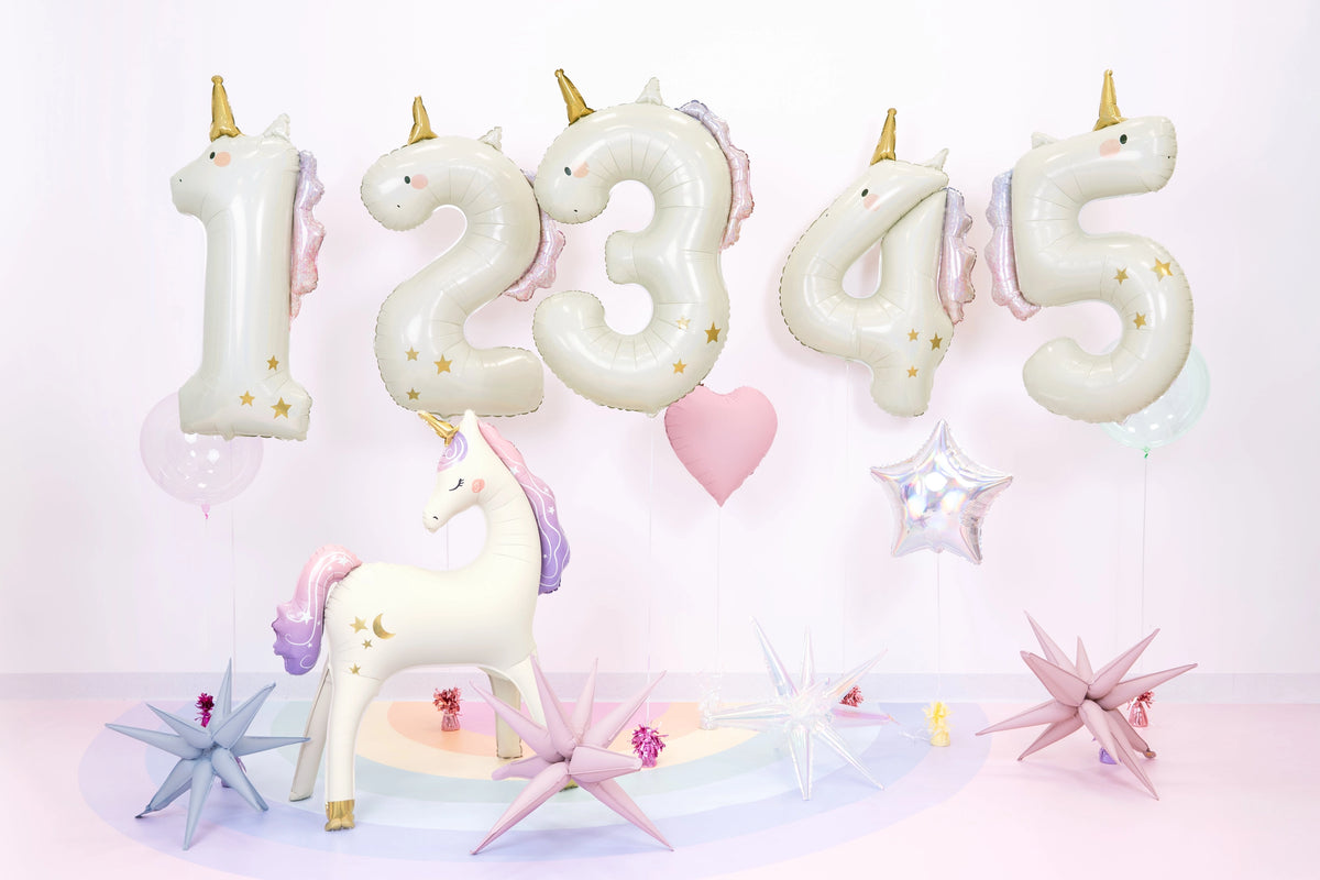 Number "2" Unicorn Balloon 36.5"