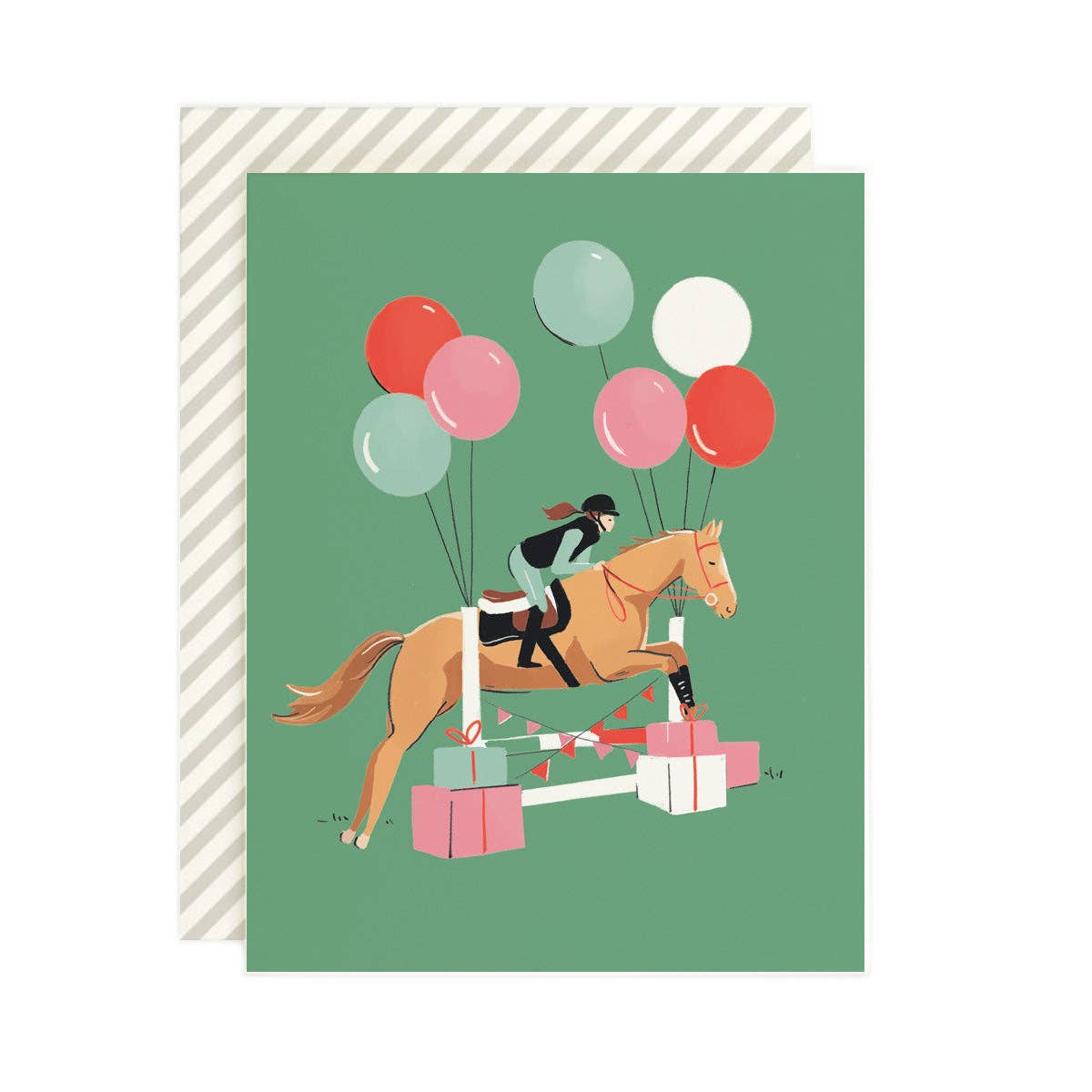 Equestrian Birthday Card: Single card