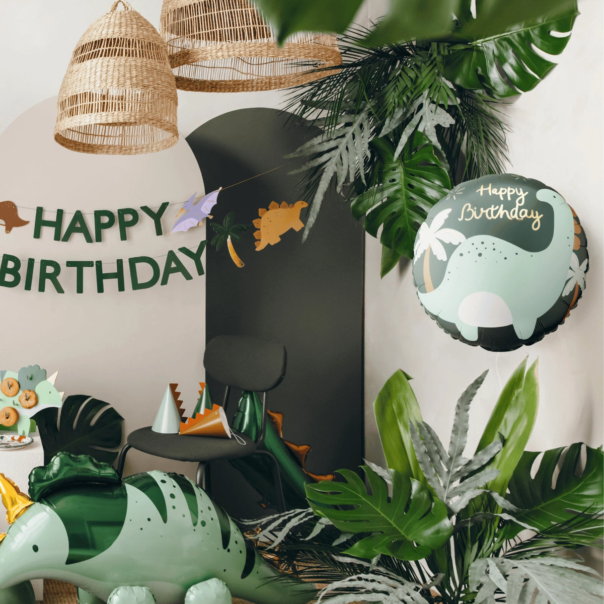 Happy Birthday Brontosaurus Balloon 13.8"