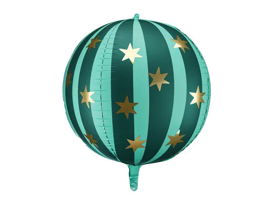 Green Starry Ball Orb Balloon 30"
