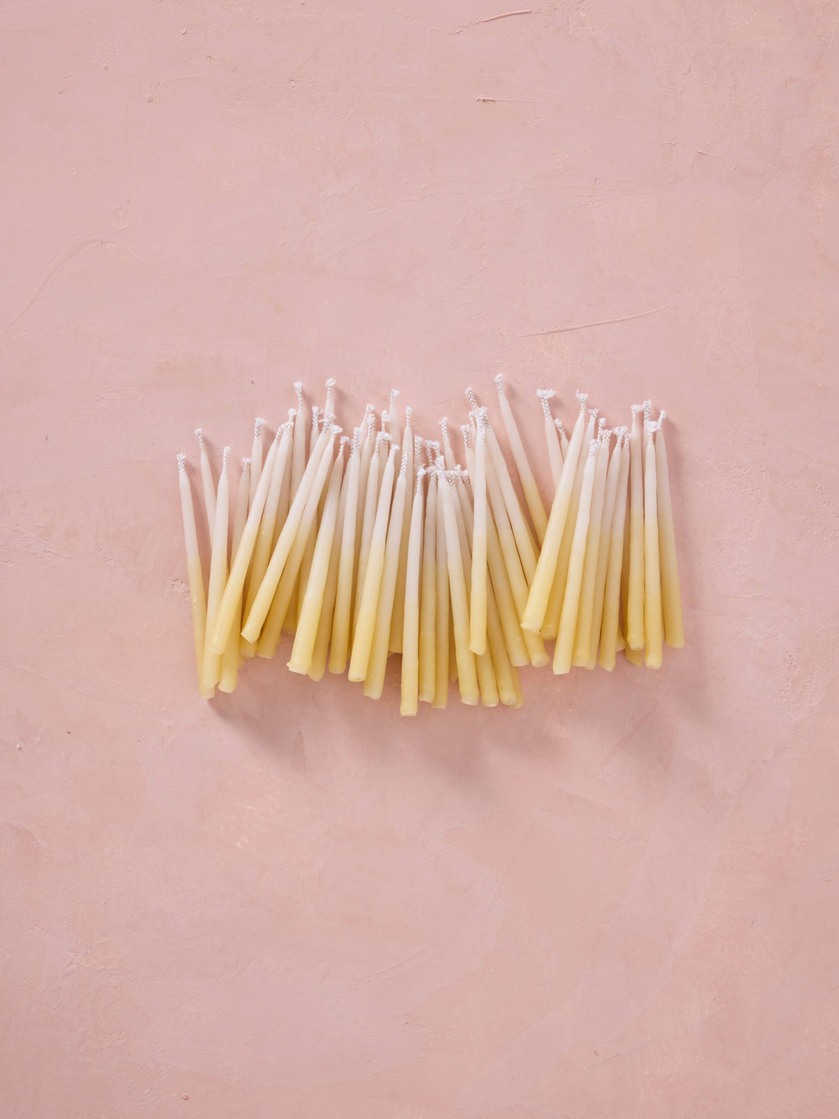 Hand-dipped 100% Beeswax Birthday Candles | Yellow Ombré: Yellow Ombre