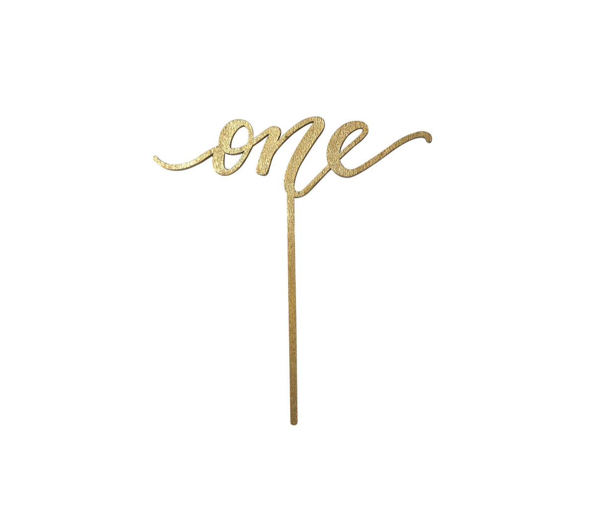 One Cake Topper - Gold