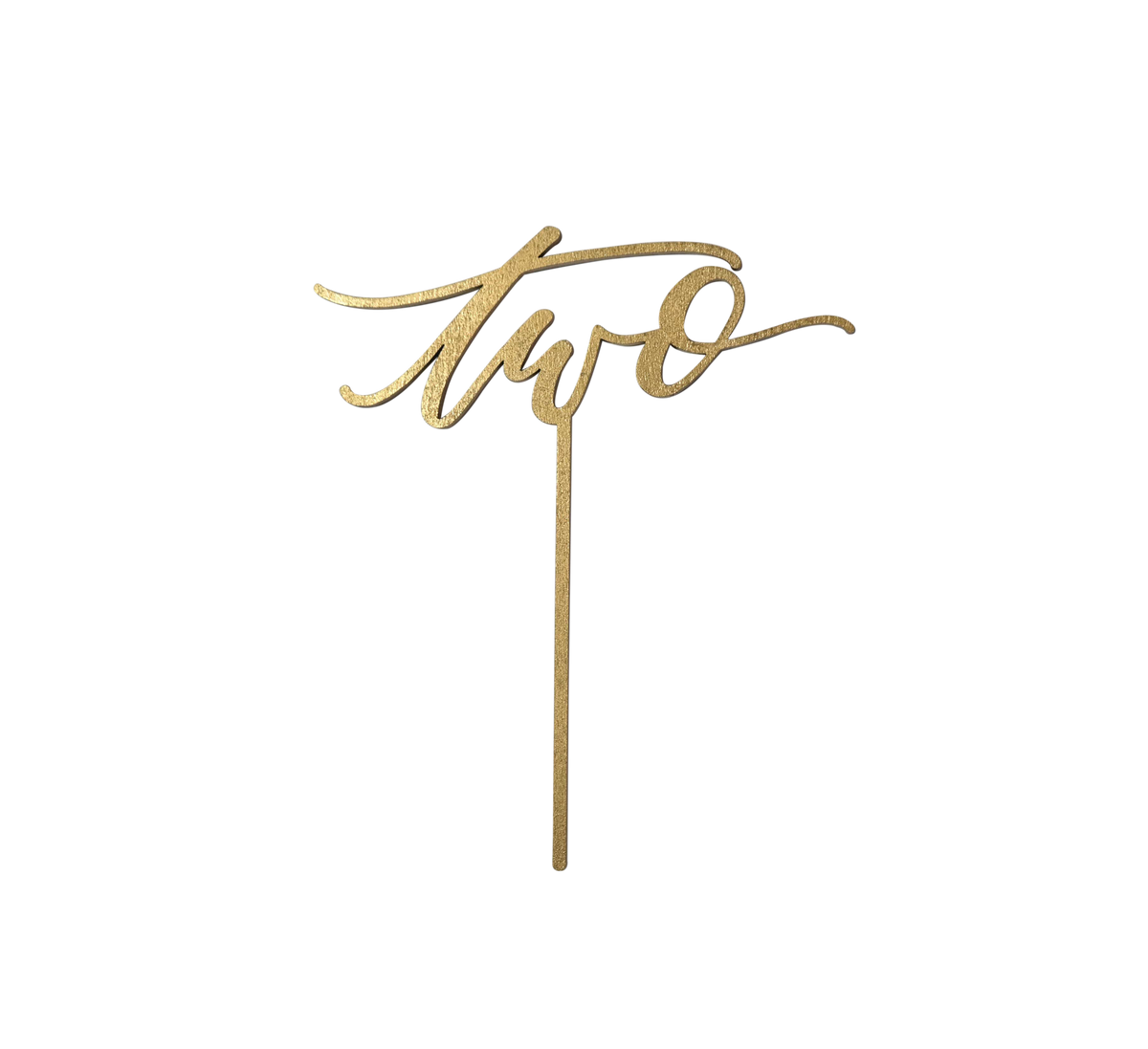 Two Cake Topper - Gold