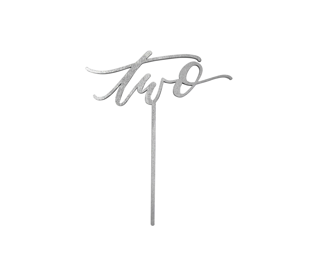 Two Cake Topper - Silver