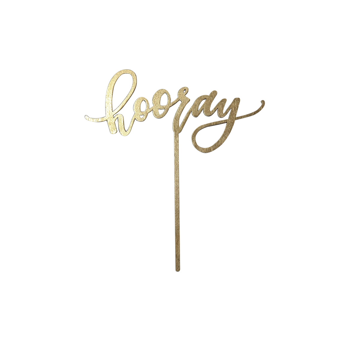 Hooray Cake Topper - Gold
