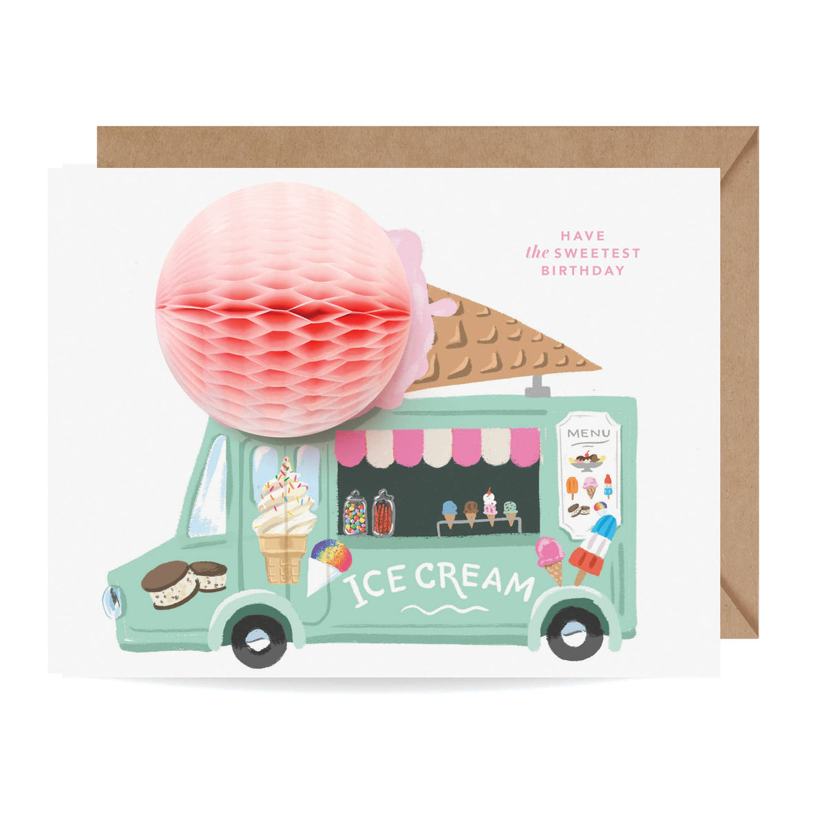 Pop-up Card - Ice Cream Truck Birthday