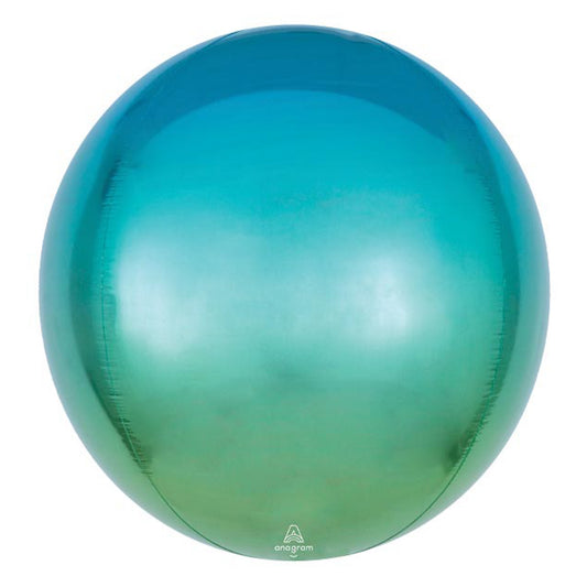 Blue & Green Ombre Orb (16")
