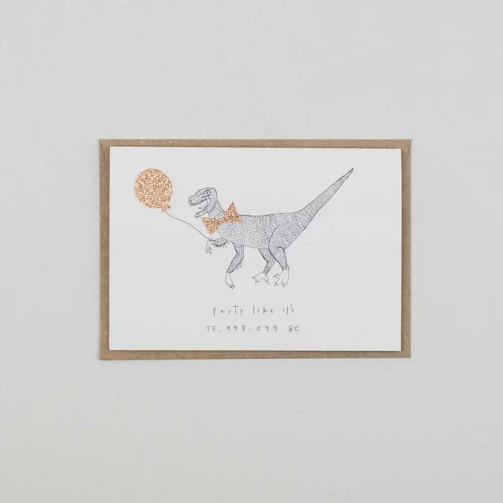 PARTY LIKE ITS 75,998,099 BC BIRTHDAY HAND FINISHED CARD