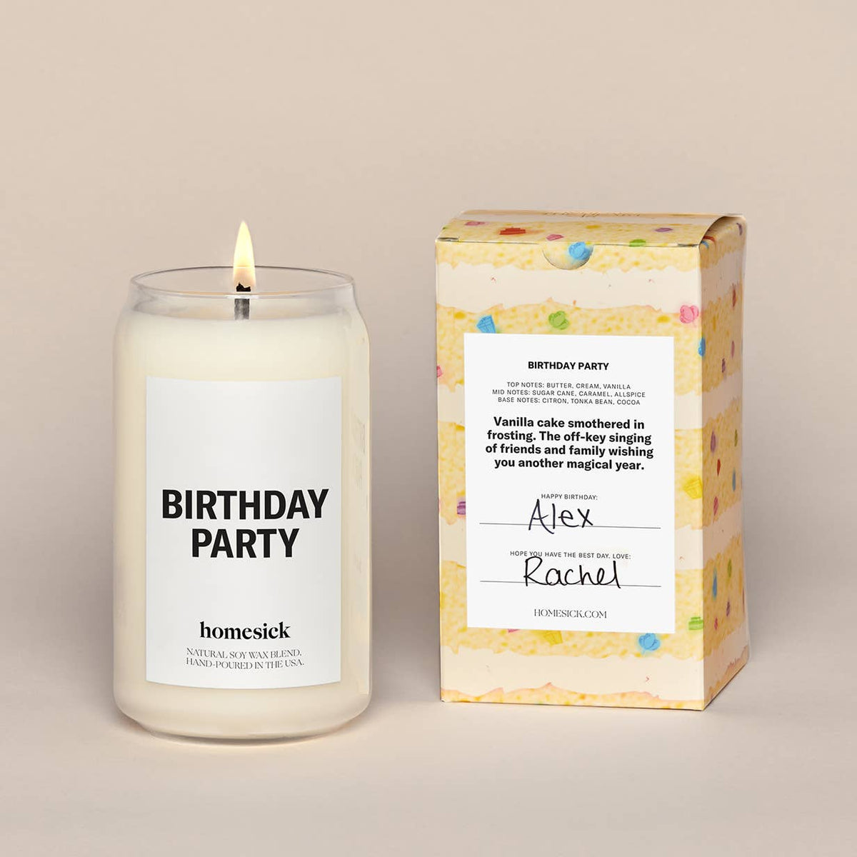 Birthday Party Candle Gift Non-Toxic Soy Candles