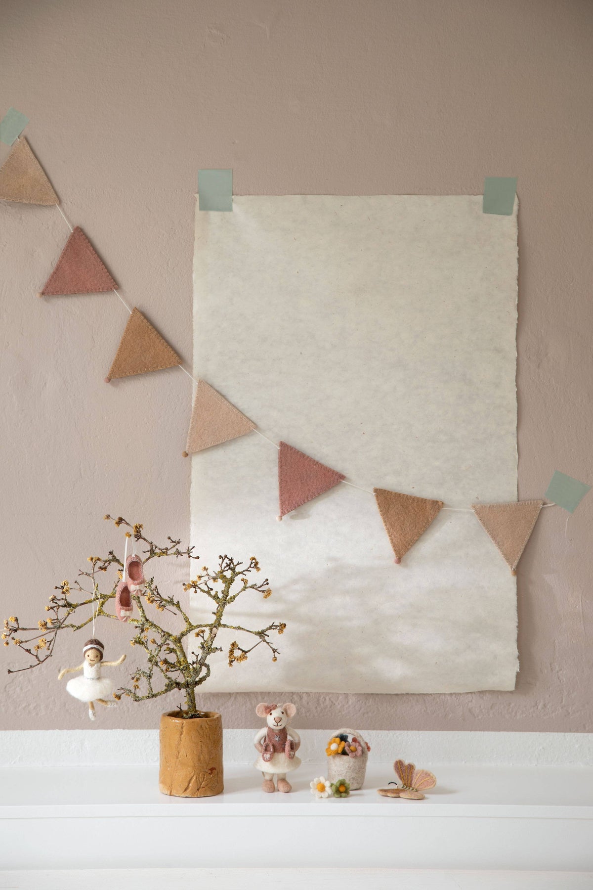 Pennant Garland - Pale Rose