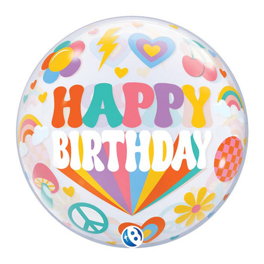 Happy Birthday Bubble – Groovy (22")
