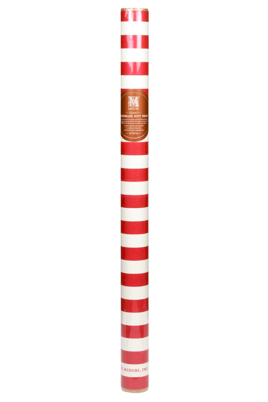 Cream & Red Stripe Wrapping Paper