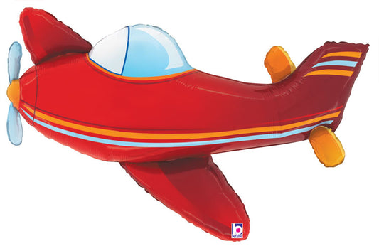 Red Airplane Balloon 36"
