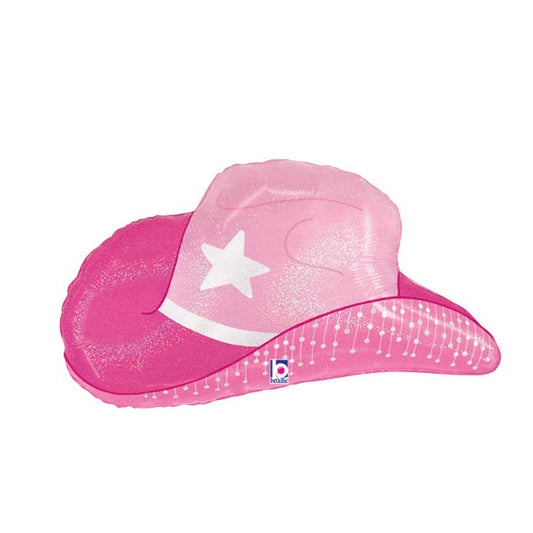 Pink Cowboy Hat Balloon (26")