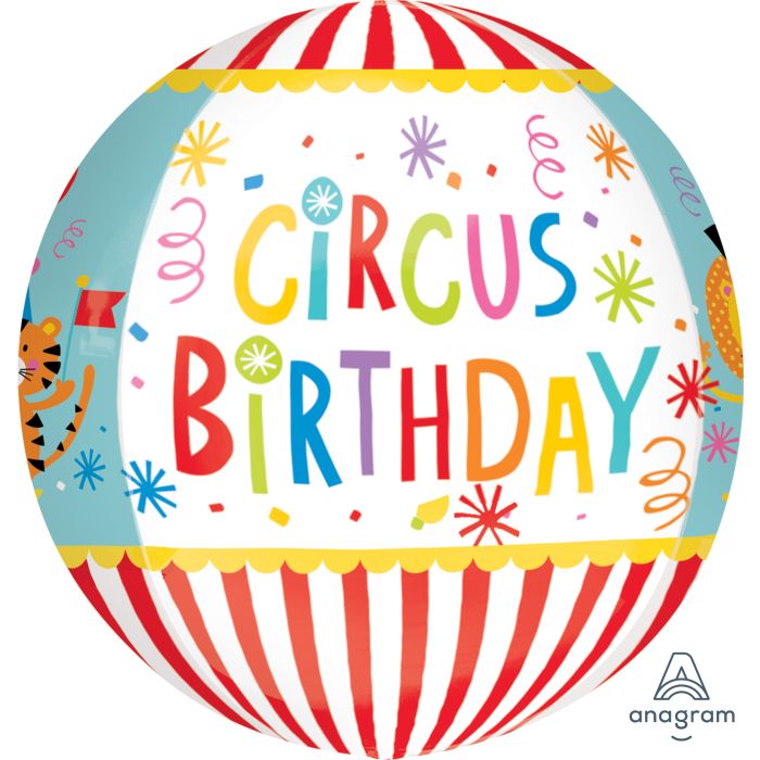 Orbz Circus Theme Birthday Balloon