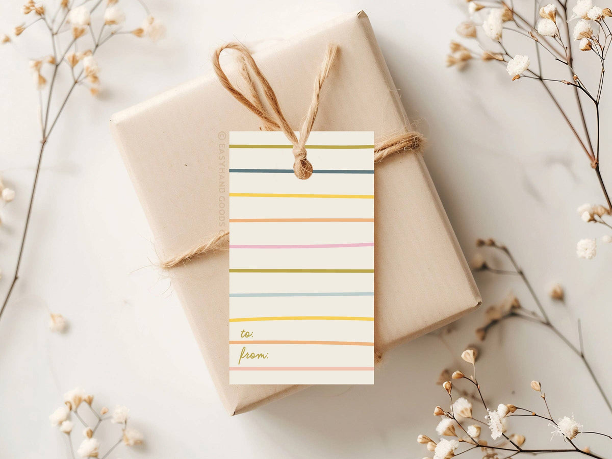 Bright Lines Gift Tags