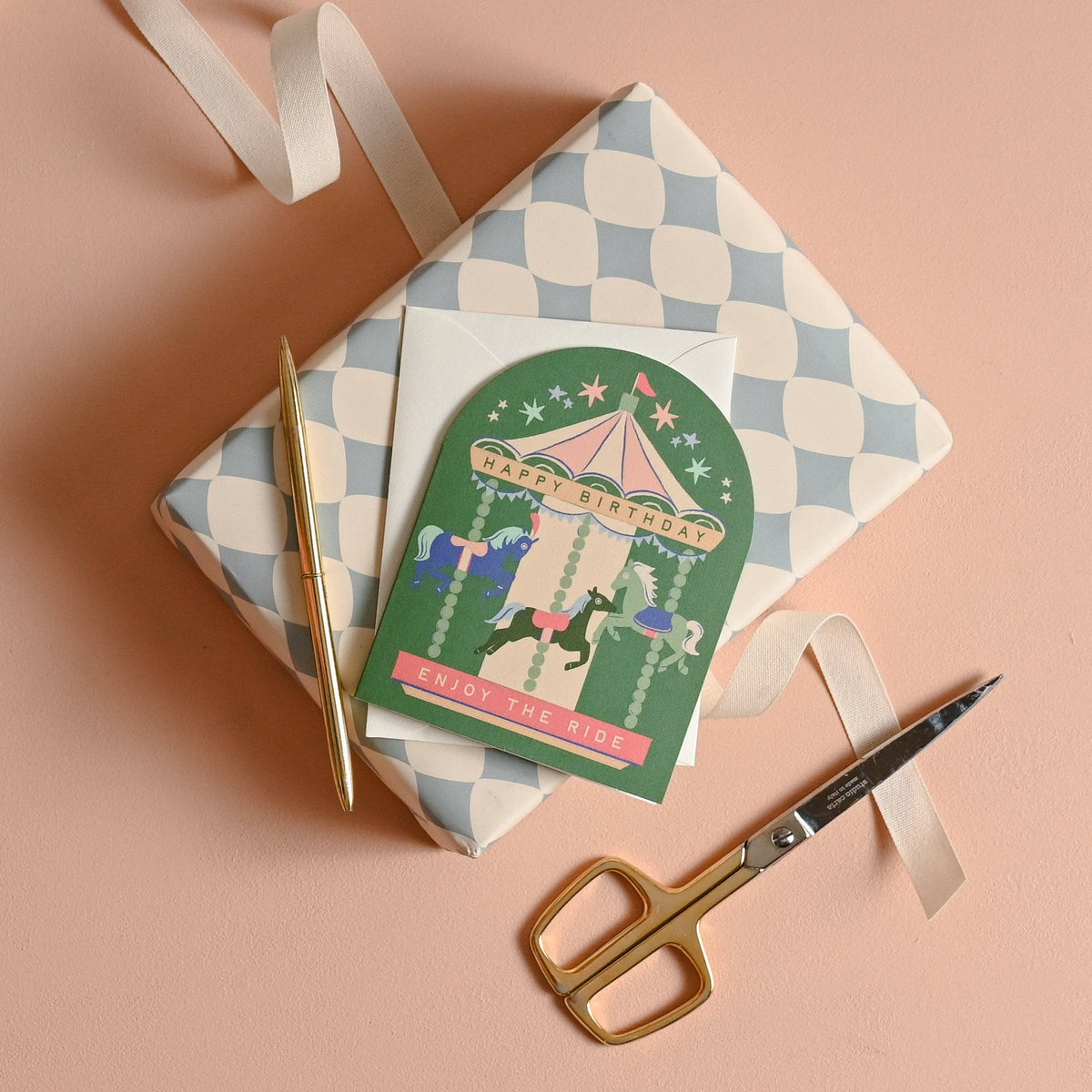 Blue Diamond Wrapping Paper
