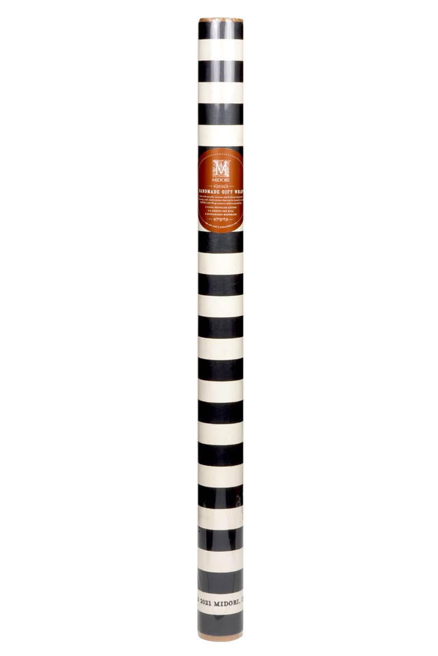 Cream & Black Stripe Wrapping Paper