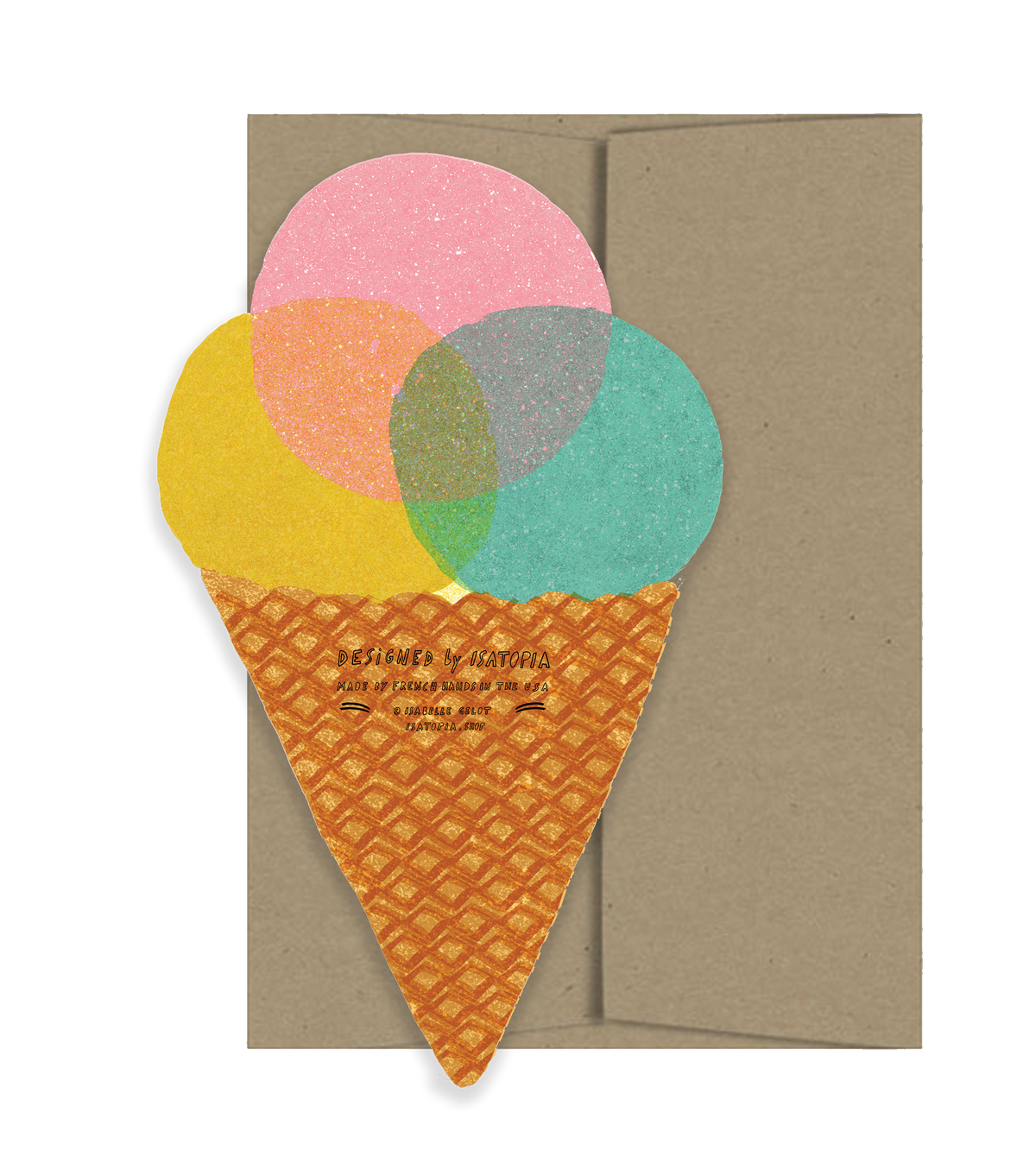 Ice Cream Die Cut Card - Seaside Collection
