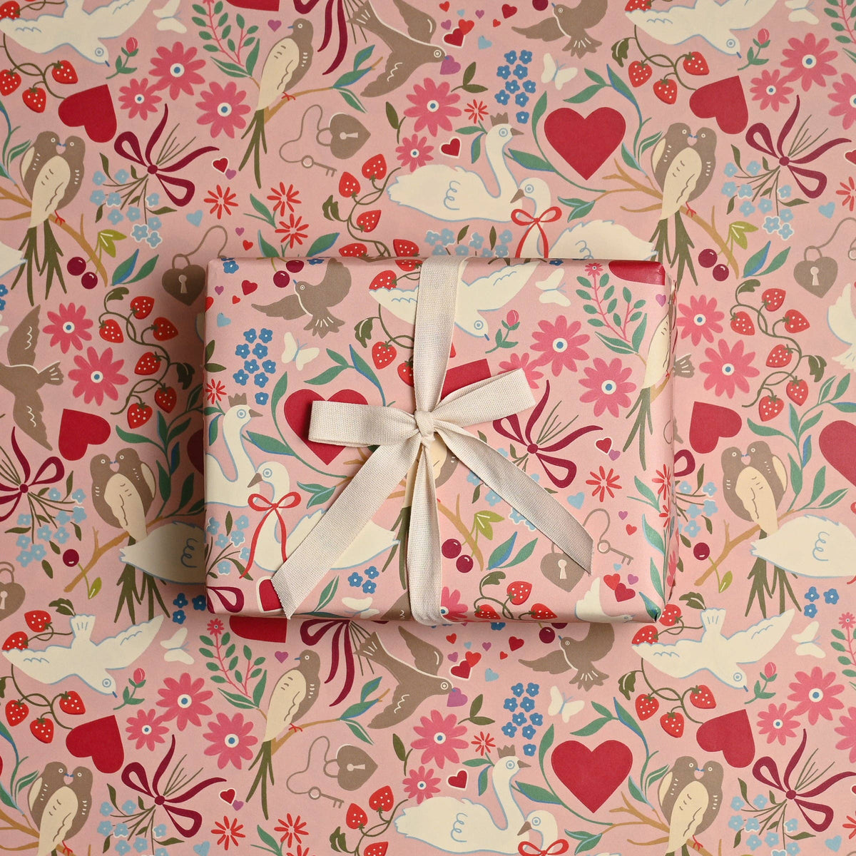 Love Birds Wrapping Paper