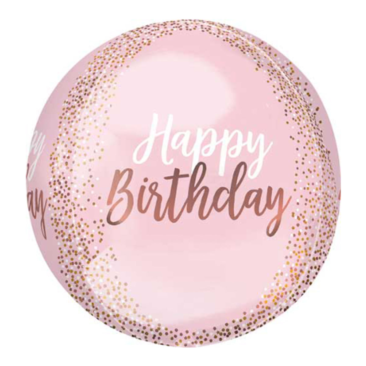 Rose Gold Happy Birthday Orbz (16")
