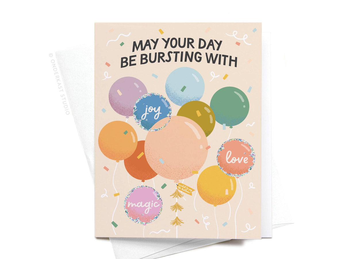 Bursting Balloons Scratch-Off Greeting Card
