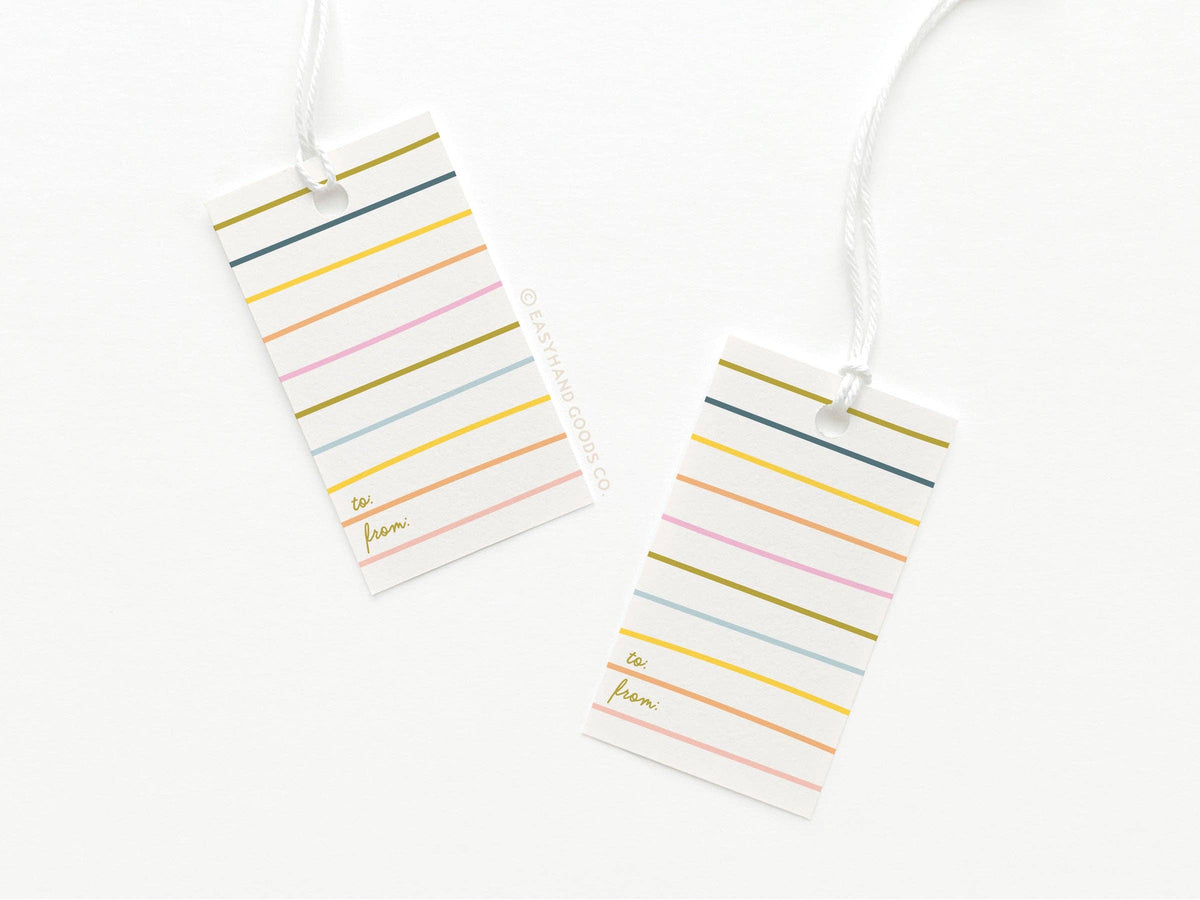 Bright Lines Gift Tags