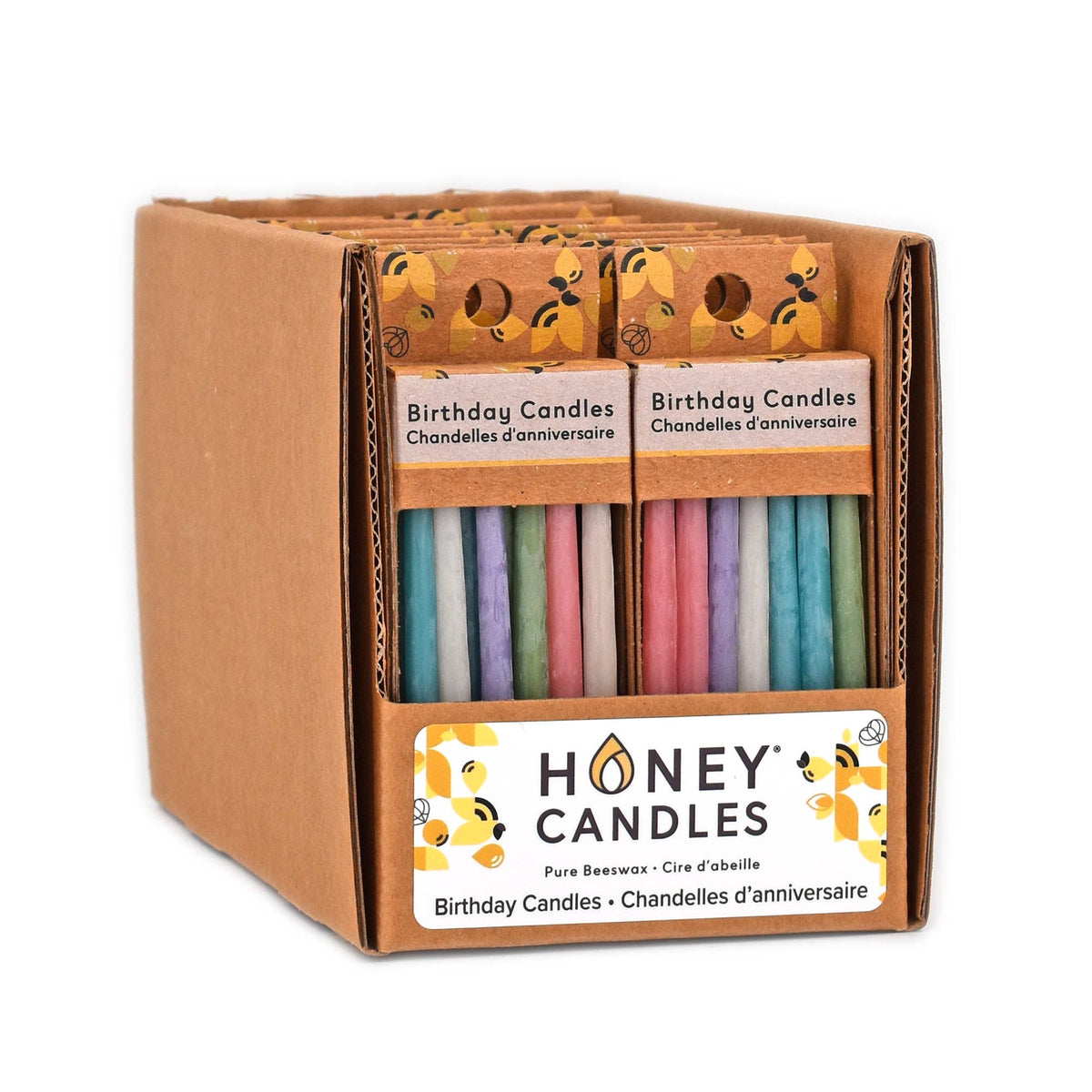 Beeswax Birthday Candles - Pastel