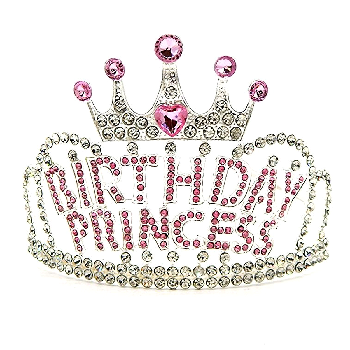Birthday Princess High-Rise Rhinestone Tiara (Gold)