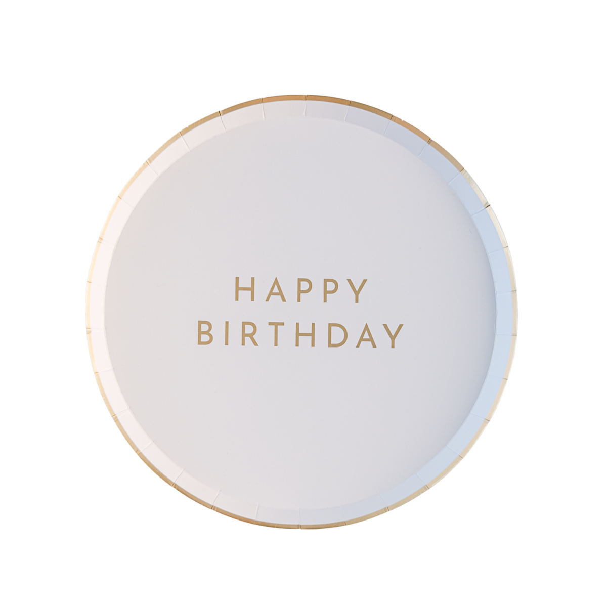White & Gold Happy Birthday Small Plates