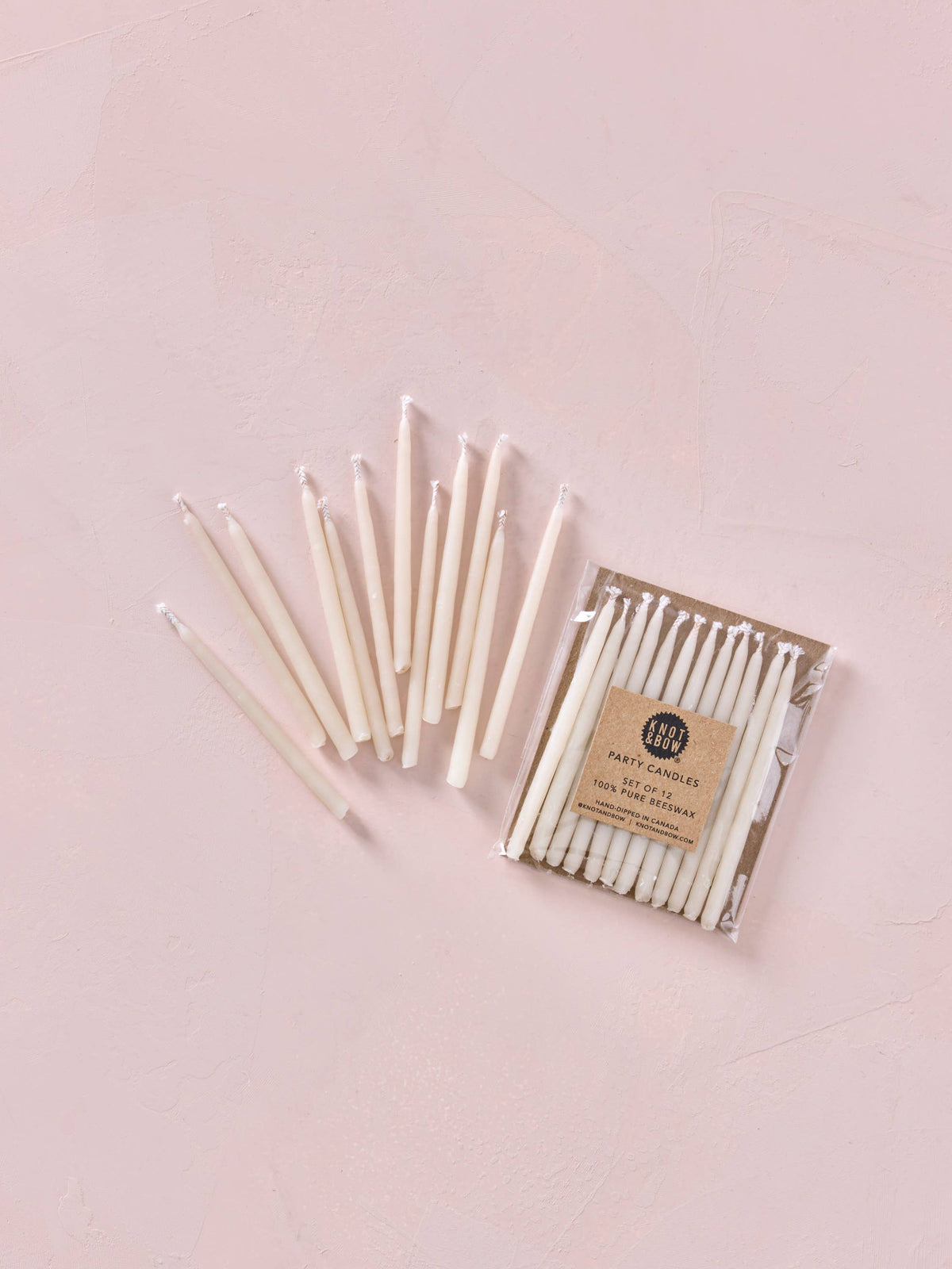 Hand-dipped Beeswax Birthday Candles | Ivory: Ivory