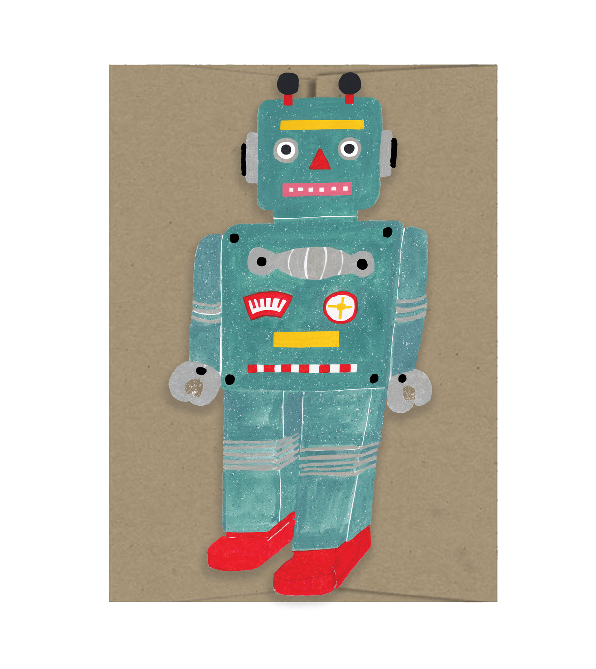 Little Robot Playtime Collection - Die Cut Card