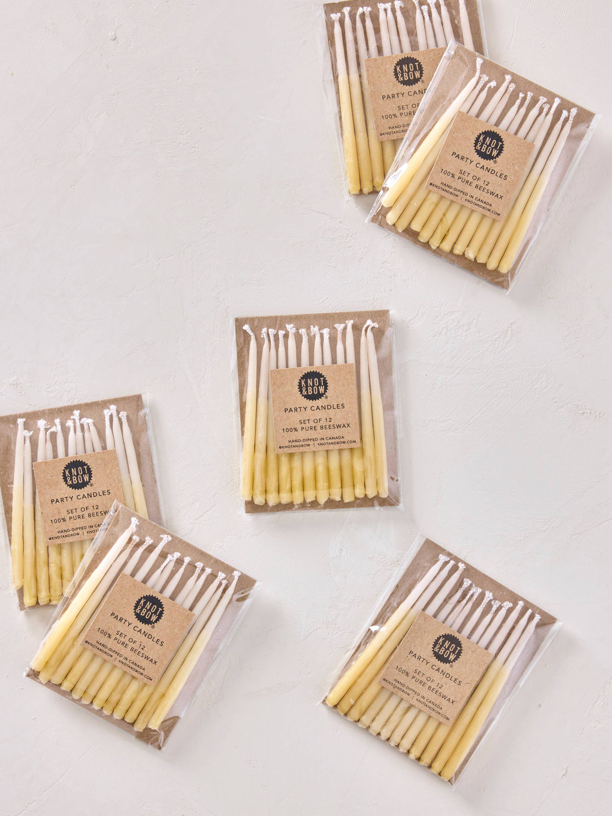 Hand-dipped 100% Beeswax Birthday Candles | Yellow Ombré: Yellow Ombre