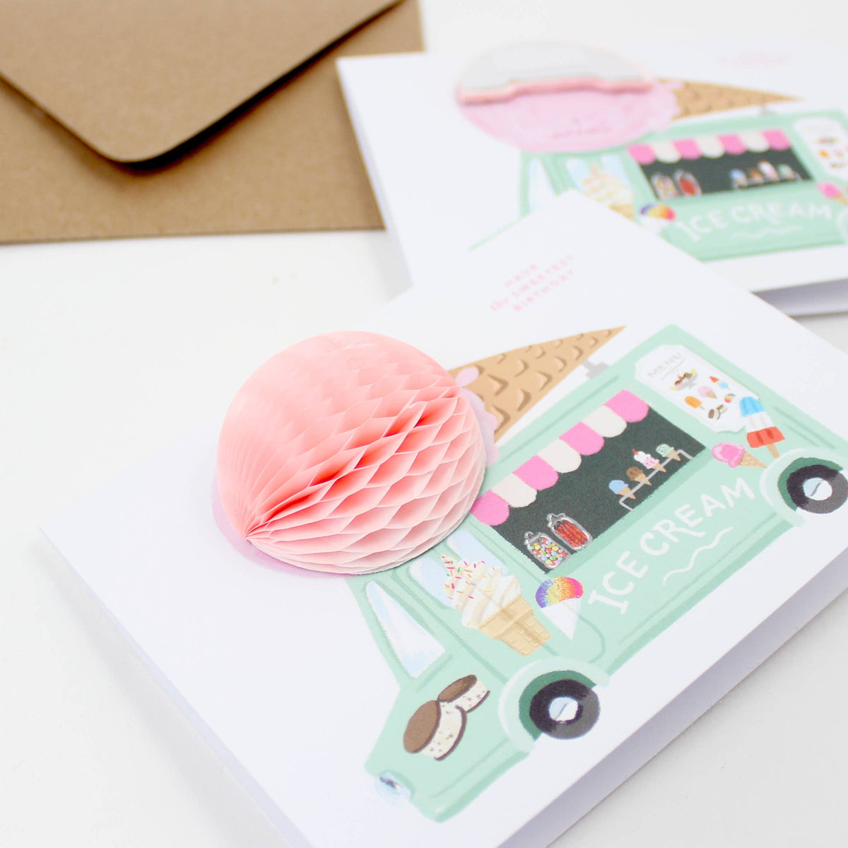 Pop-up Card - Ice Cream Truck Birthday