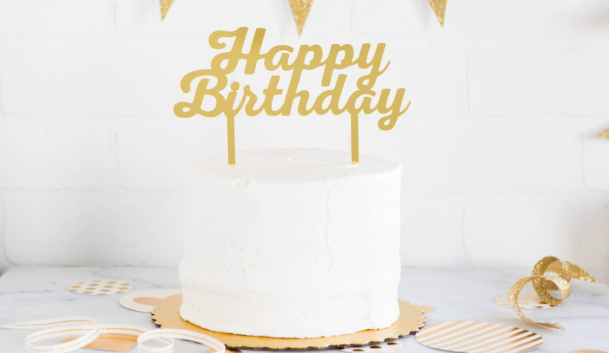 PGB430- Basic Happy Birthday Cake Topper