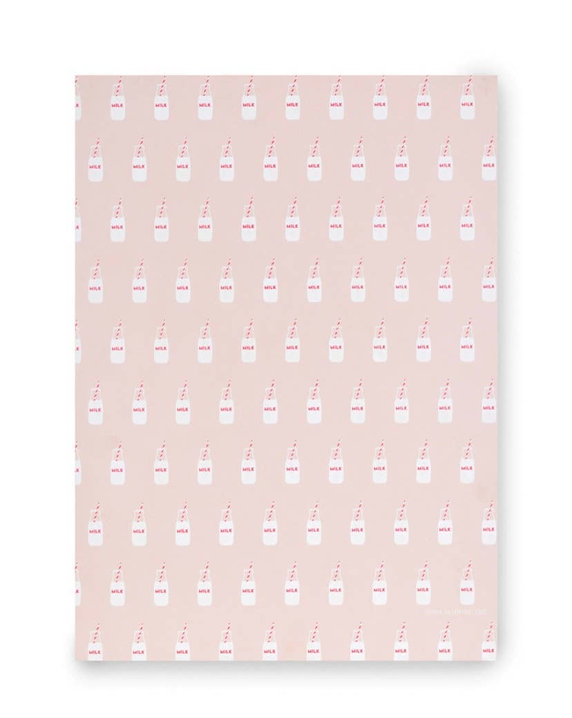 Milk Wrapping Paper (Pink & Red)