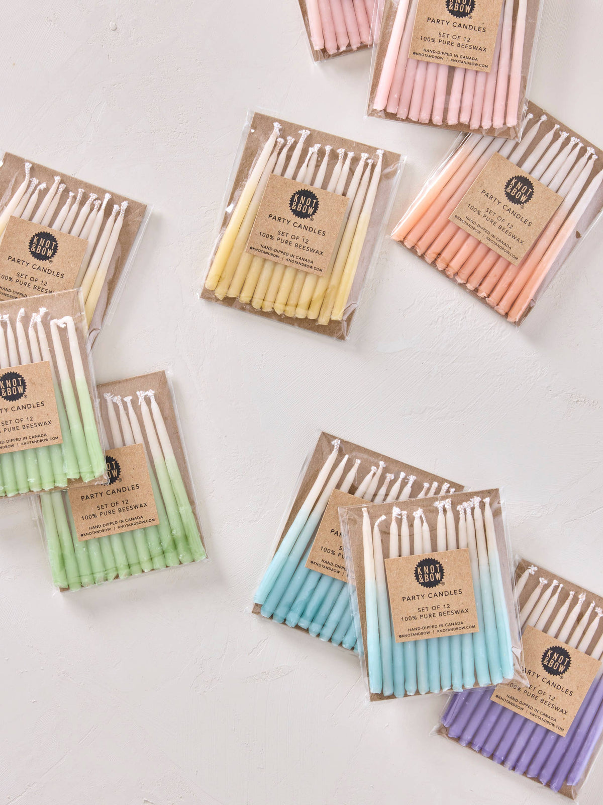 Hand-dipped 100% Beeswax Birthday Candles | Yellow Ombré: Yellow Ombre