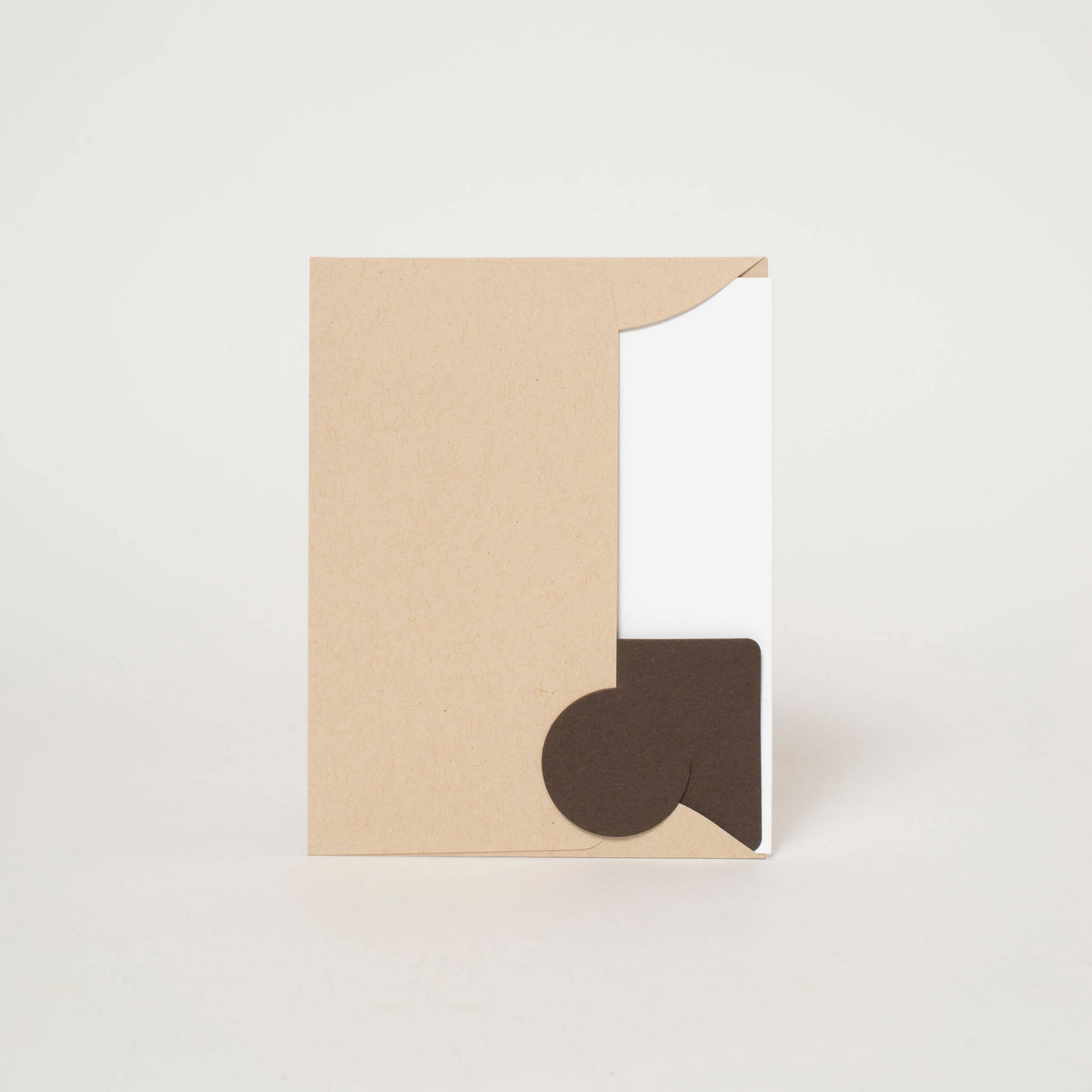 Birthday Hat Dog Letterpress Greeting Card: Paper tab