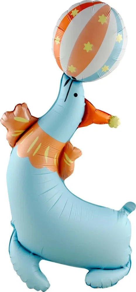 Standing Matte Circus Seal Balloon 35"