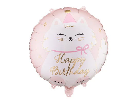 Happy Birthday Kitty Balloon (13.8")