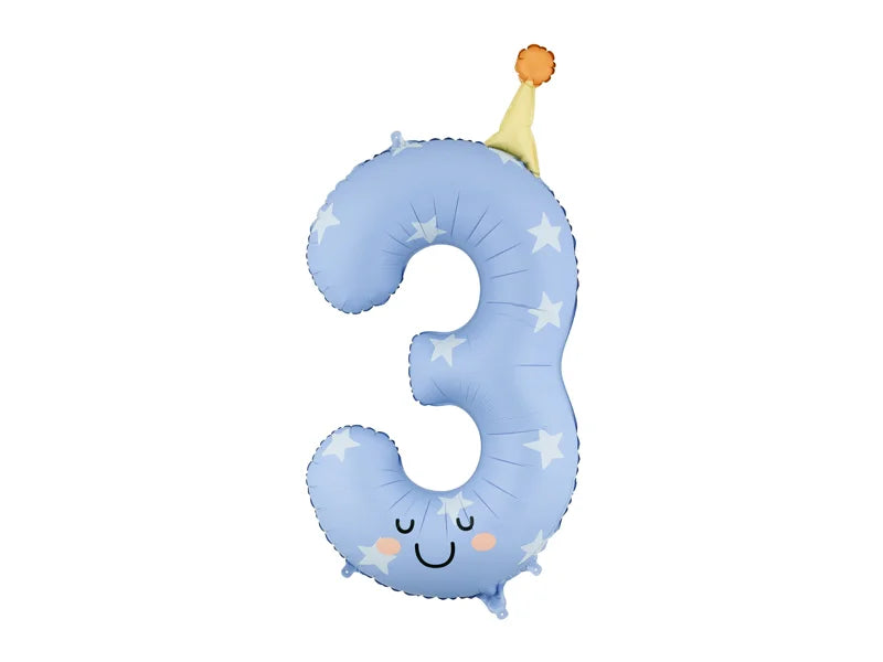 Rainbow Number Balloon 34"