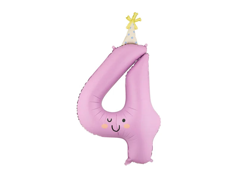 Rainbow Number Balloon 34"
